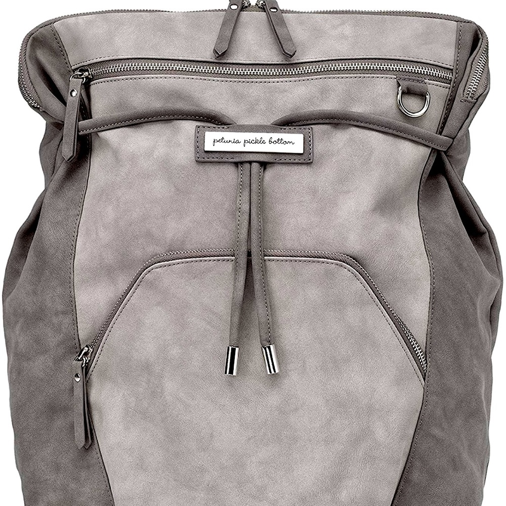 NWT AUTHENTIC PETUNIA PICKLE BOTTOM Cinch Convertible Backpack (color: Pewter)